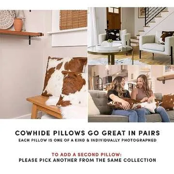 Cowhides Direct Genuine Cowhide Throw Pillow - Luxury Home Decor