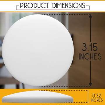 Door Stoppers - 3.15" Quiet Wall Protectors - 8 PCS