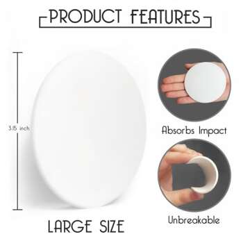 Door Stoppers - 3.15" Quiet Wall Protectors - 8 PCS