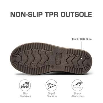 DREAM PAIRS Ankle Winter Mini Boots for Women Genuine Suede Faux Fur Lining Water Resistant Warm Snow Boots Slip On Memory Foam Comfort Booties FuzzyClassic,Size 7.5,Taupe,SDSB2405W