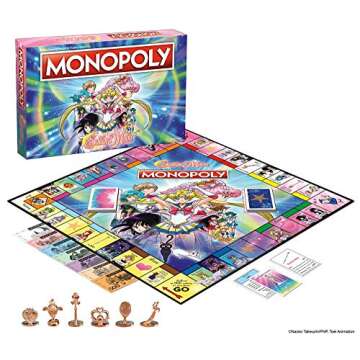 Monopoly Sailor Moon Board Game | Based on The Popular Anime TV Show | Custom Tokens, Money and Game...