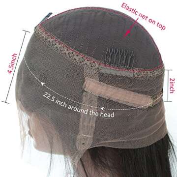 SUNWELL 360 Lace Frontal Wig Pre Plucked Virgin Brazilian Human Hair 360 Lace Wigs with Baby Hair for Women Body Wave #1B/4/27 Ombre Color 3 Tone 22"