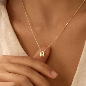 Cute Personalized Gold Initial Necklace for Women