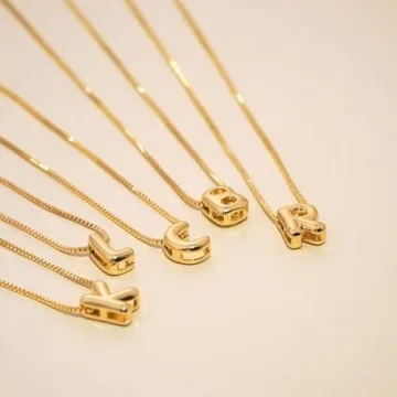 Cute Personalized Gold Initial Necklace for Women