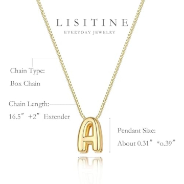Cute Personalized Gold Initial Necklace for Women