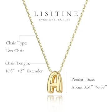 Cute Personalized Gold Initial Necklace for Women