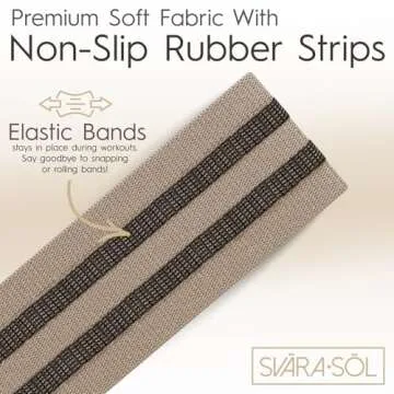 Svära Söl Fabric Resistance Bands Set of 3 for Legs, Glutes, Arms, Booty Bands for Women and Men, Resistance Bands for Working Out, Physical Therapy, Strength Training, Elastic Bands for Exercise