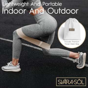 Svära Söl Fabric Resistance Bands Set of 3 for Legs, Glutes, Arms, Booty Bands for Women and Men, Resistance Bands for Working Out, Physical Therapy, Strength Training, Elastic Bands for Exercise