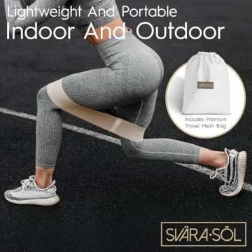 Svära Söl Fabric Resistance Bands Set of 3 for Legs, Glutes, Arms, Booty Bands for Women and Men, Resistance Bands for Working Out, Physical Therapy, Strength Training, Elastic Bands for Exercise