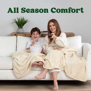 GREEN ORANGE 90" x 108" King Size Fleece Blanket, Light Beige Color, Perfect Cozy Gift, Super Warm Comfy - ECO-Certified, Hypoallergenic - Lightweight Plush Throw for Women, Men & Kids