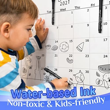 JR.WHITE Fine Tip Dry Erase Markers - Low Odor, Magnetic Eraser Cap