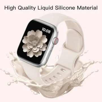 6 Pack Watch Bands Compatible with Apple Watch Bands Series10 40mm 38mm 41mm 42mm 44mm 45mm 46mm 49mm,Silicone Waterproof Strap for iWatch Series 9 Ultra 8 7 6 5 4 3 2 1 SE Women Men