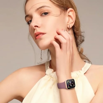 6 Pack Watch Bands Compatible with Apple Watch Bands Series10 40mm 38mm 41mm 42mm 44mm 45mm 46mm 49mm,Silicone Waterproof Strap for iWatch Series 9 Ultra 8 7 6 5 4 3 2 1 SE Women Men