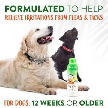 TropiClean Citrus Flea & Tick Shampoo for Dogs, Soothing Bite Relief, Citrus & Neem Scent, Made in the USA, 20oz