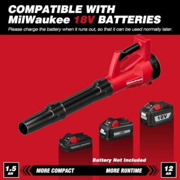 Compact Cordless Leaf Blower for Milwaukee M18 Batteries