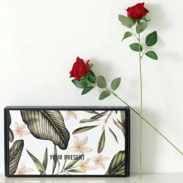 Cloudecor 15Pcs Realistic Silk Artificial Roses for Home Decor