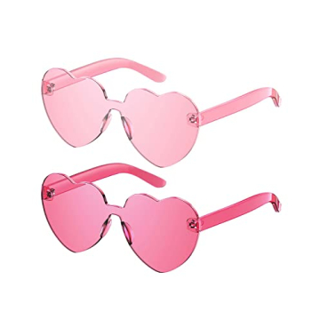 Gaiatop Heart Sunglasses Stylish Rimless Glasses