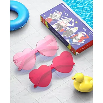 Gaiatop Heart Sunglasses Stylish Rimless Glasses