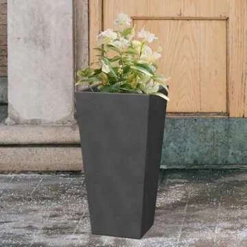 Kante 28" H Concrete Tall Tapered Planter for Home