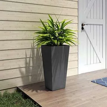 Kante 28" H Concrete Tall Tapered Planter for Home