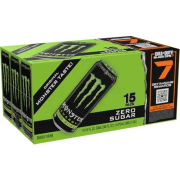 Monster Energy Zero Sugar - Iconic Original Energy Drink, 15 Pack
