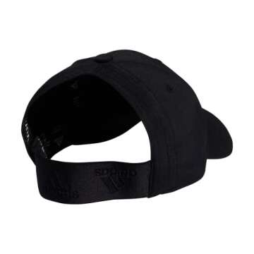 adidas Women's Backless Ponytail Hat Adjustable Fit Baseball Cap, Black/Black/Grey, One Size