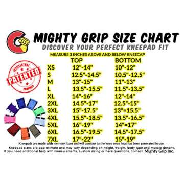 Mighty Grip Pole Dance Full Tacky Knee Climbing Pads (Medium)