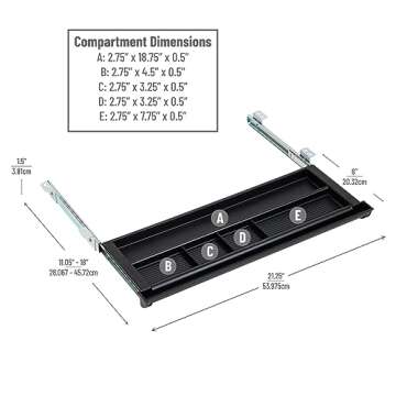 Mind Reader Undermount Desk Drawer Organizer for Efficient Storage