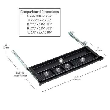 Mind Reader Undermount Desk Drawer Organizer for Efficient Storage