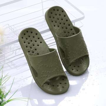 shevalues Shower Shoes for Women with Arch Support Quick Drying Pool Slides Lightweight Beach Sandal...