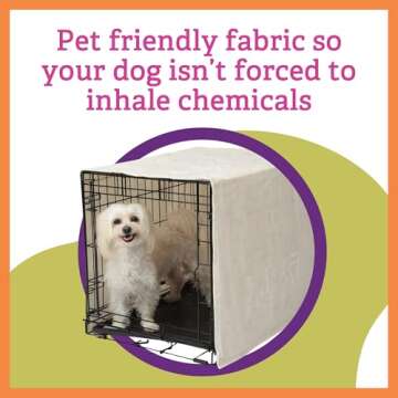 Pet Dreams Dog Crate Cover - Breathable Fabric Kennel Topper for Single-Door Crates, Fits iCrate Dog Cages 18, 24, 30, 36, 42, 48 Inches (Ivory, X Small, 18")