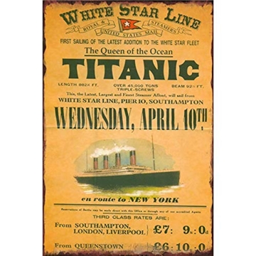 Easy Painter Titanic Retro Metal Wall Sign for Decor