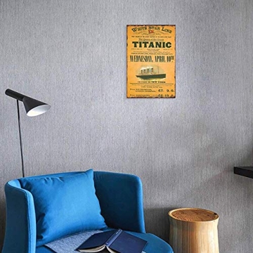 Easy Painter Titanic Retro Metal Wall Sign for Decor