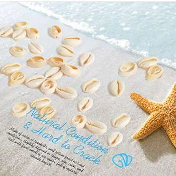 LEOBRO 120 PCS Open Back Natural Spiral Shell Beads Smooth Cut Oval Seashells Beach Seashells Cowrie Shells Charm Beads with Big Hole & 5.5 Yard Black Waxed Cotton Cord for DIY Craft Jewelry Making