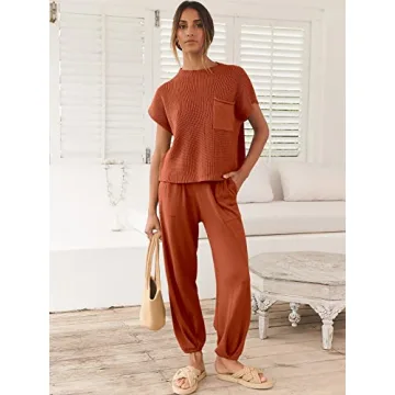 Chic ANRABESS Two Piece Knit Sweater Outfit for Women