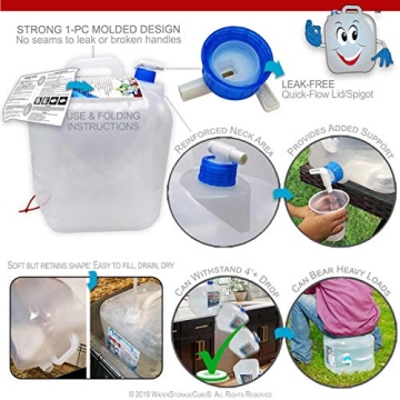 WaterStorageCube Collapsible Water Container for Outdoors