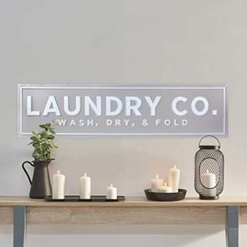 Ka Home Wash Dry Fold Laundry Sign for Stylish Decor