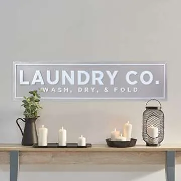 Ka Home Wash Dry Fold Laundry Sign for Stylish Decor