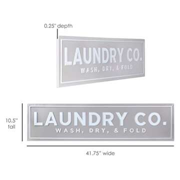 Ka Home Wash Dry Fold Laundry Sign for Stylish Decor