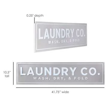 Ka Home Wash Dry Fold Laundry Sign for Stylish Decor