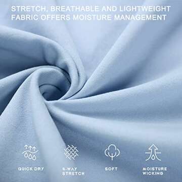 Willit Women's Exercise Dress Tennis Golf Workout Dress with Built-in Bra Yoga Athletic Dress with Pockets Blue L