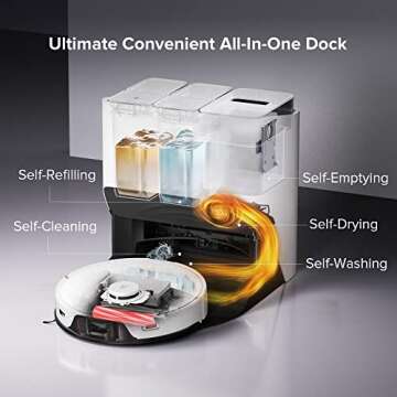 roborock S8 Pro Ultra Robot Vacuum and Mop, Auto-Drying, Self-Washing, Liftable Dual Brush & Sonic Mop, 6000Pa Suction, Self-Refilling, Self-Emptying, Obstacle Avoidance, White (RockDock Ultra Series)