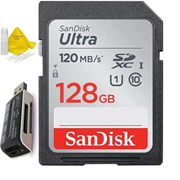 Reliable 128GB Ultra Class 10 SD Memory Card for Canon Cameras