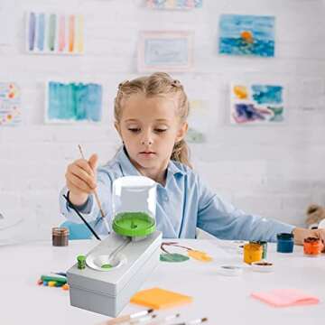 Brush Rinser Set Electric Cleaner Machine For Paint Brush, Makeup Brush, Running Water Circulation Paint Brush Rinser, Art Supplies for Acrylic and Water-Based Paint Cleaning Tools