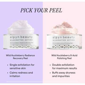 Alpyn Wild Huckleberry 8-Acid Polishing Peel | Double Exfoliating Peel Mask to Visibly Smooth & Brighten Skin While Refining the Look of Pores | 1.7 oz / 50 ml