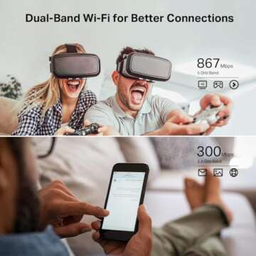 TP-Link AC1200 WiFi Router (Archer A54) - Dual Band Wireless Internet Router, 4 x 10/100 Mbps Fast Ethernet Ports, Supports Guest WiFi, Access Point Mode, IPv6 and Parental Controls