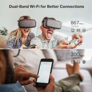 TP-Link AC1200 WiFi Router (Archer A54) - Dual Band Wireless Internet Router, 4 x 10/100 Mbps Fast Ethernet Ports, Supports Guest WiFi, Access Point Mode, IPv6 and Parental Controls