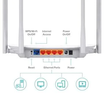 TP-Link AC1200 WiFi Router (Archer A54) - Dual Band Wireless Internet Router, 4 x 10/100 Mbps Fast Ethernet Ports, Supports Guest WiFi, Access Point Mode, IPv6 and Parental Controls