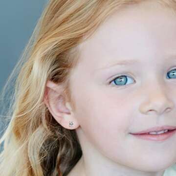 Stud Earrings for Women, S925 Sterling Silver 14K Gold Plated Hypoallergenic Stud Earrings Emerald Cut Cubic Zirconia Sterling Silver Stud Earrings for Women Men