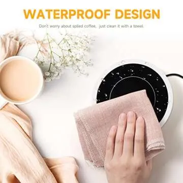 Coffee Mug Warmer Smart Cup Warmer with 3 Temperature Settings Electric Beverage Warmer Plate Auto Shut Off, Coffee, Tea and Milk Warmer for Office Home Desk Use (Cup Not Included)